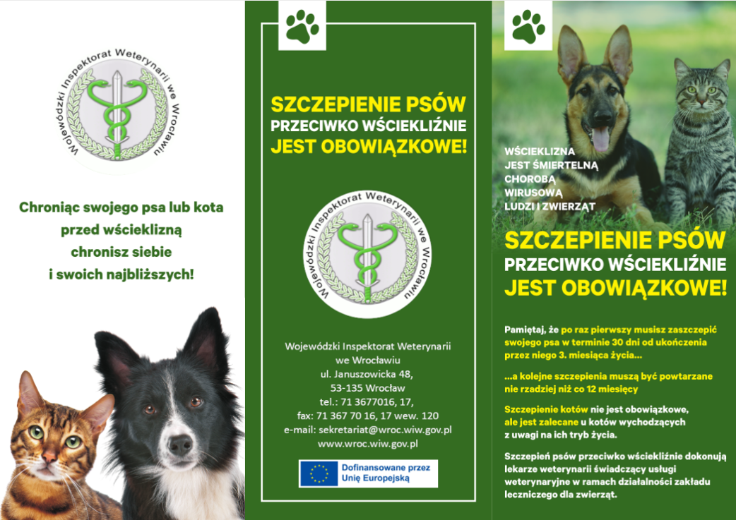 Zaszczep psa i kota przeciw wściekliźnie